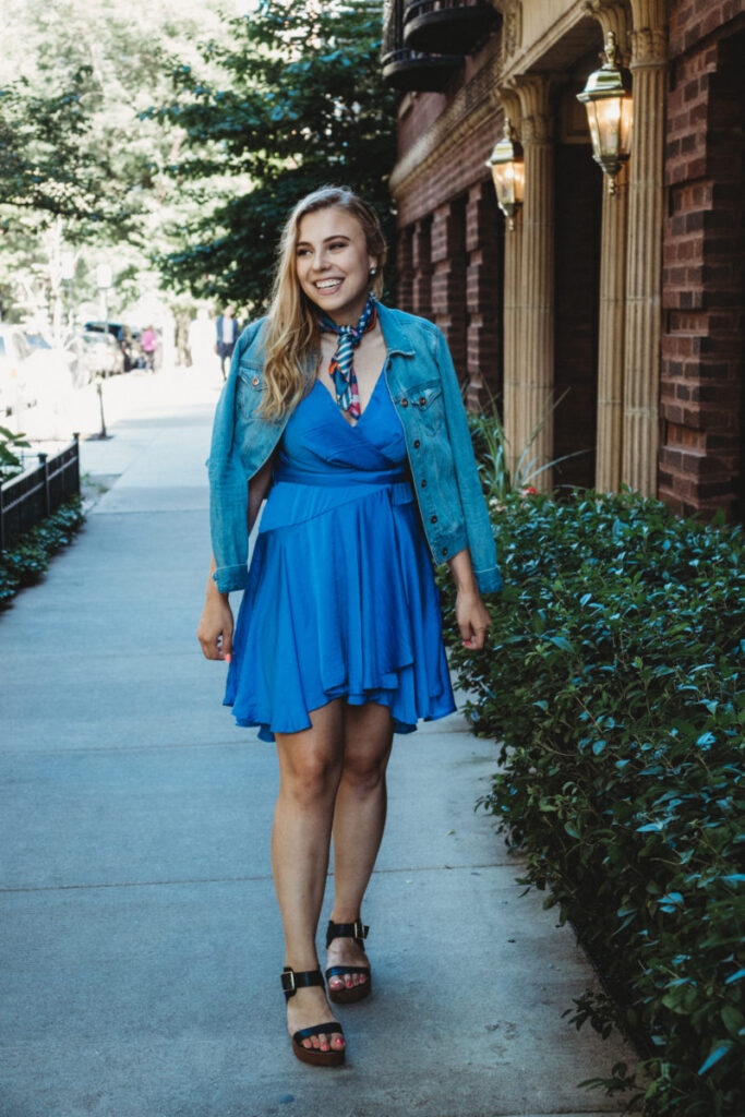 One Look, Two Ways: Blue Cocktail Dress