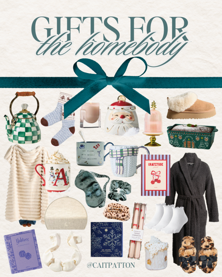 holiday gift ideas for the homebody collage