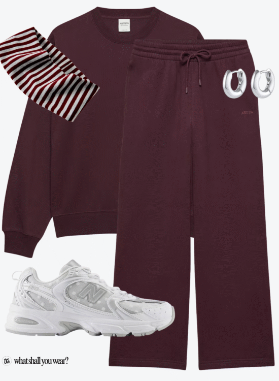 sweat set comfy outfit flatlay