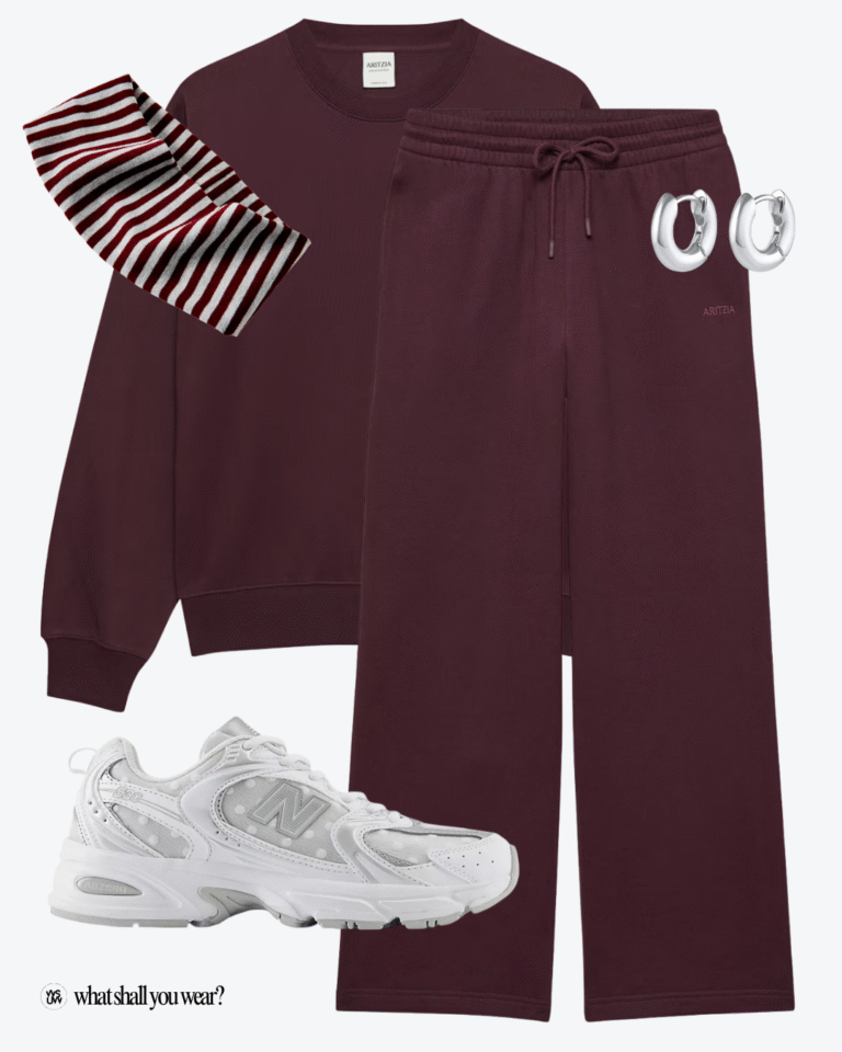 sweat set comfy outfit flatlay