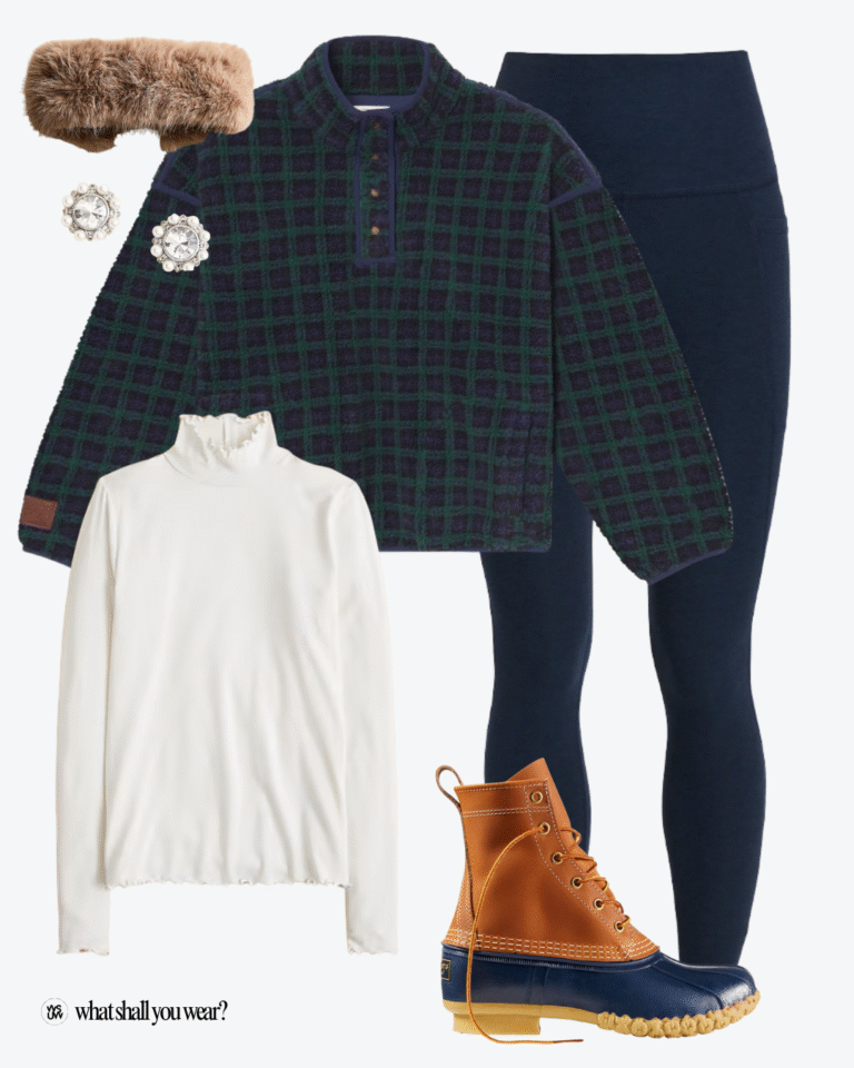 christmas tree farm outfit flatlay